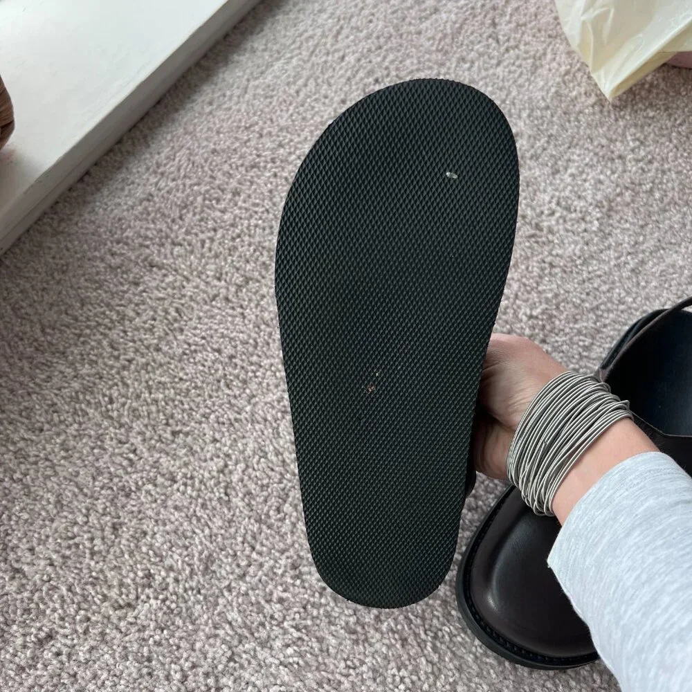 Pilcro leather slingback slides - Picture 3 of 5